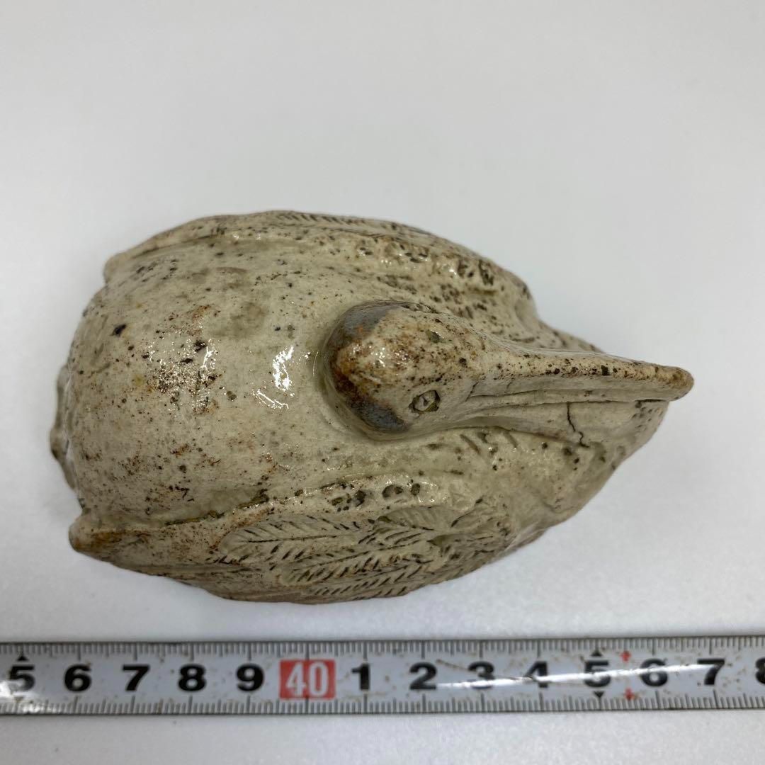 古志野鶴香合 共箱