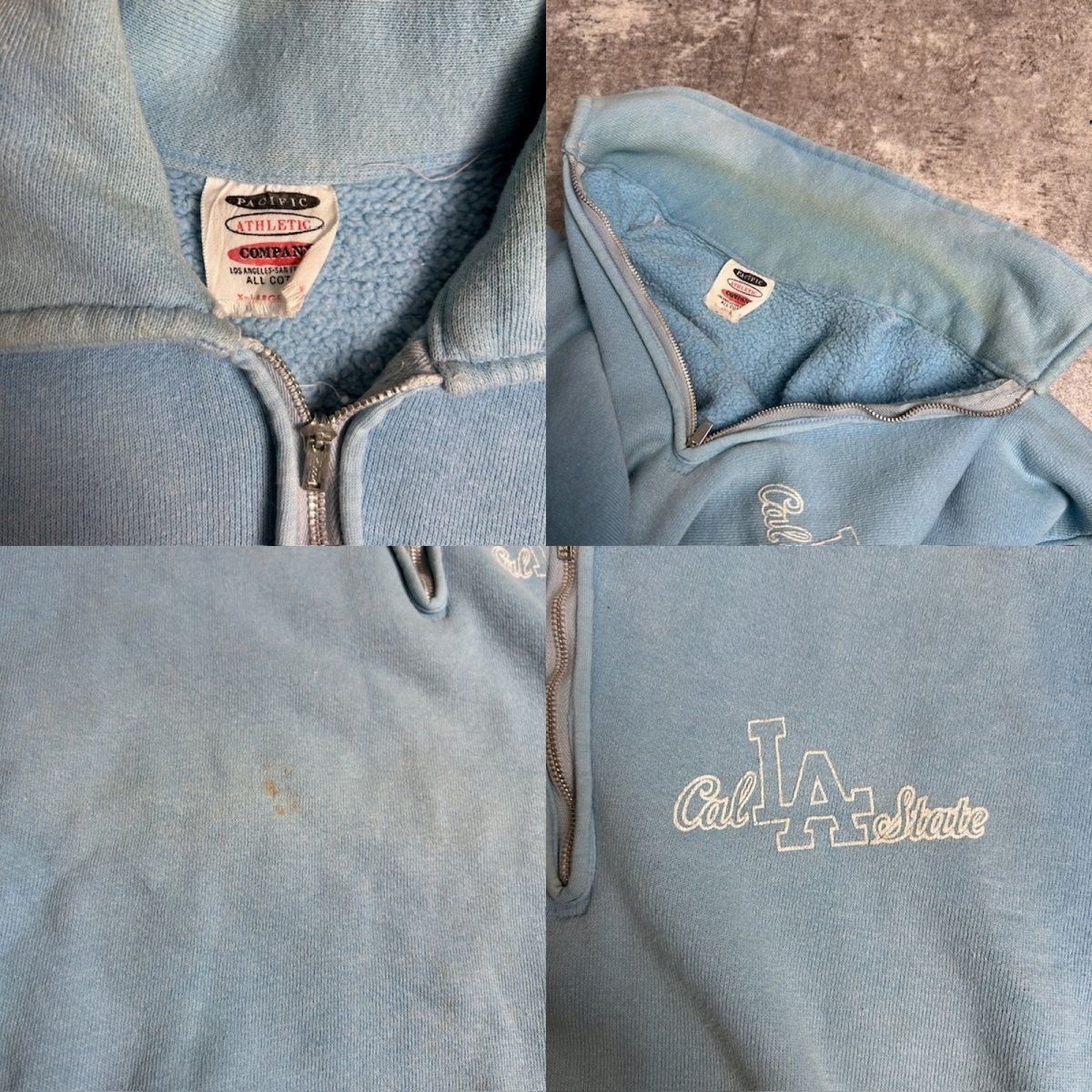60s 半袖 スウェット PACIFIC ATHLETIC COMPANY 60s collegiate pacific pale blue S/S sweat ヴィンテージ