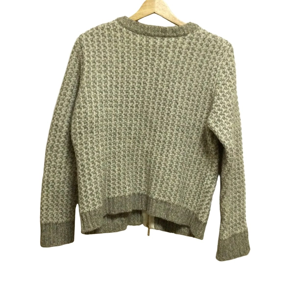 マッキントッシュロンドン ブルゾン サイズ46 XL レディース - アイボリー×グレー×白 長袖 ニット ジップアップ 秋 冬