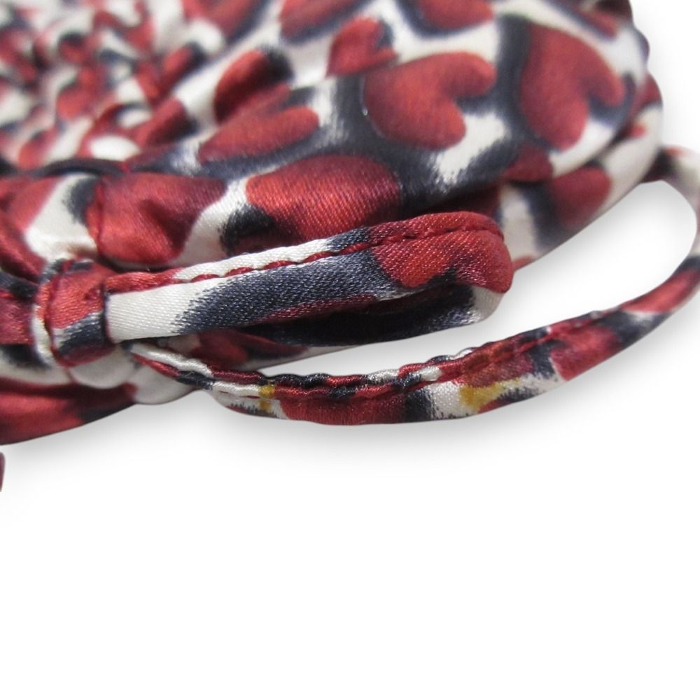 良品 PRADA プラダ ICONIC HEART PRINT SILK SATIN SHOULDER EVENING