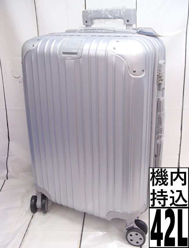 【レーズ】スーツケース 機内持ち込み シルバー 42L 241118W004
