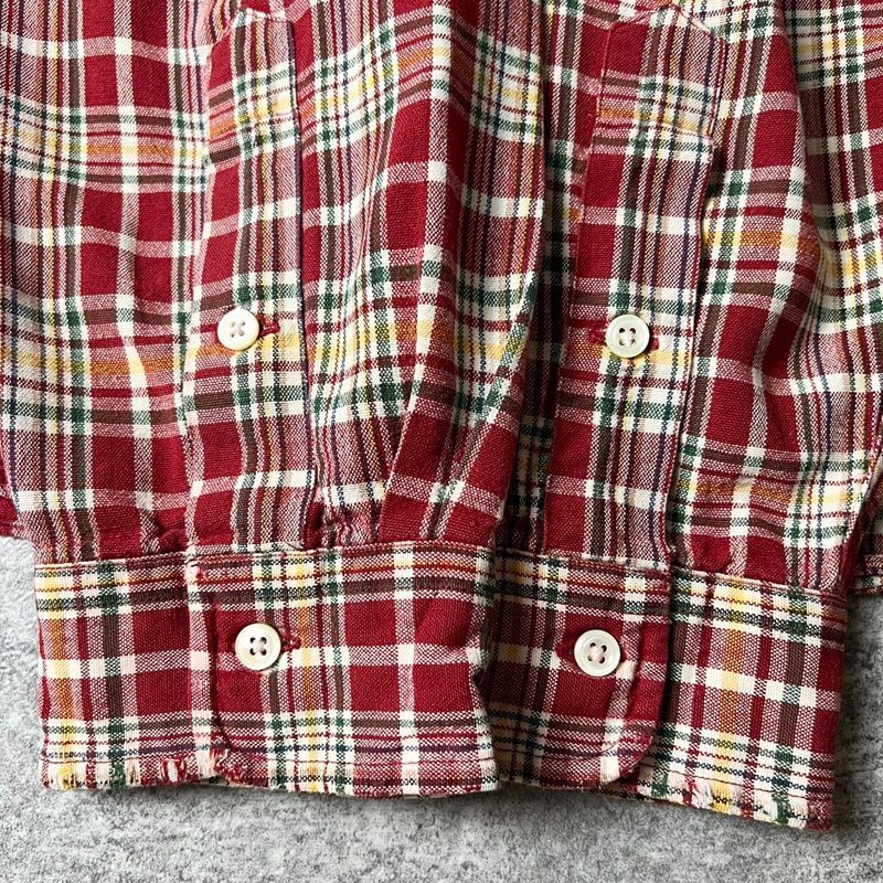 ラルフローレン 90s The Big Shirt チェック マルチカラー M 古着 90s Ralph Lauren 「BIG SHIRT」 マルチ チェック ポケット