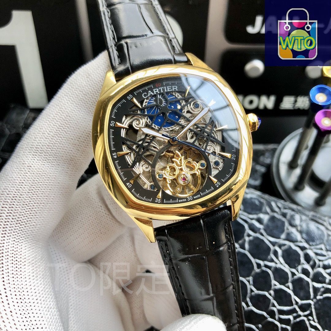 カルティエ 時計ベルト アリゲーターストラップ カルティエタンク用