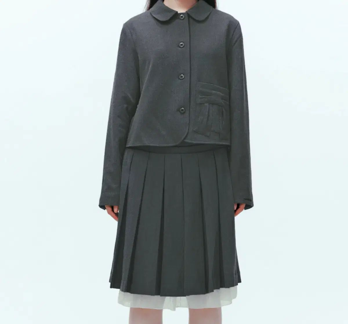 こいせいお リボン セットアップ グレー