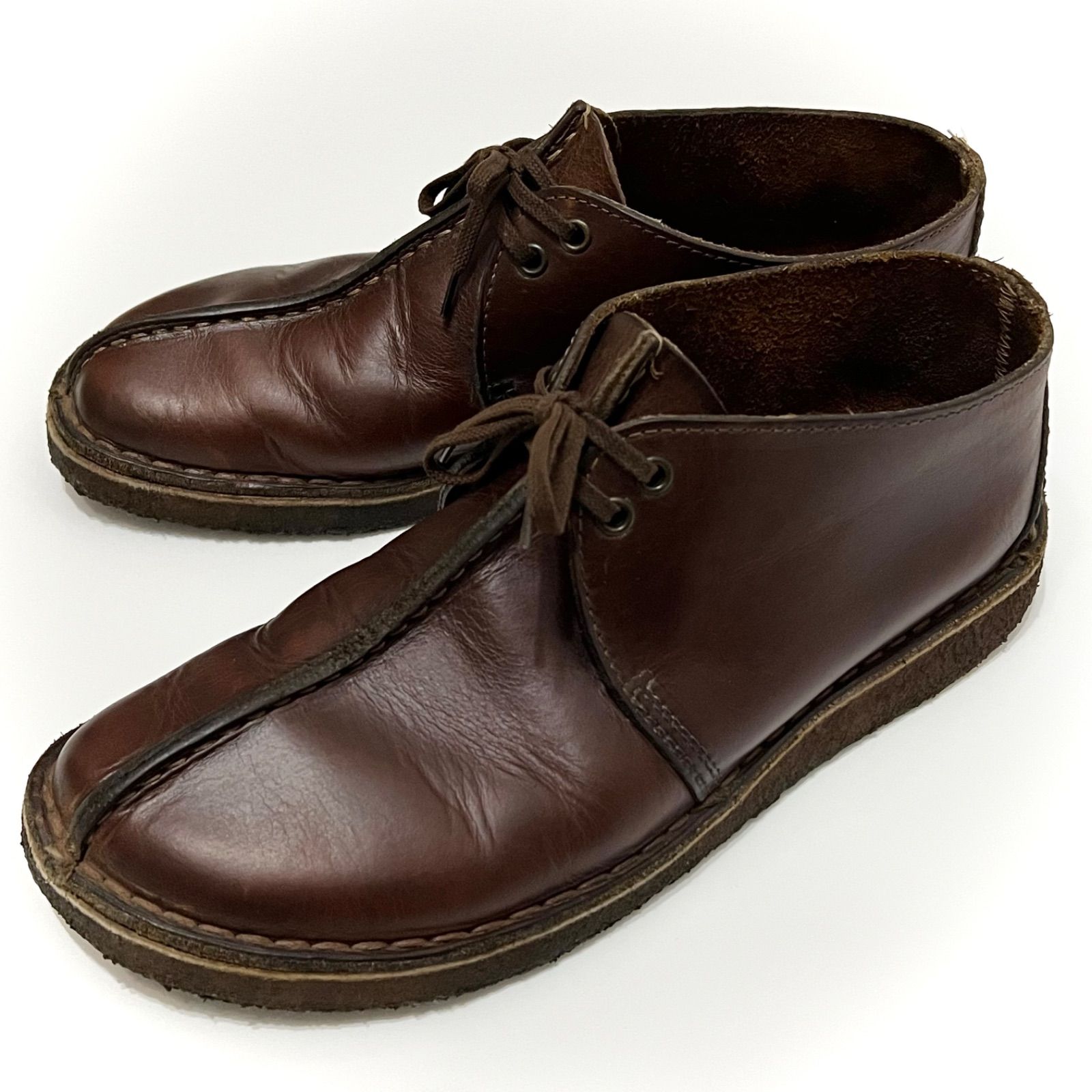 Clarks desert 2025 trek brown leather