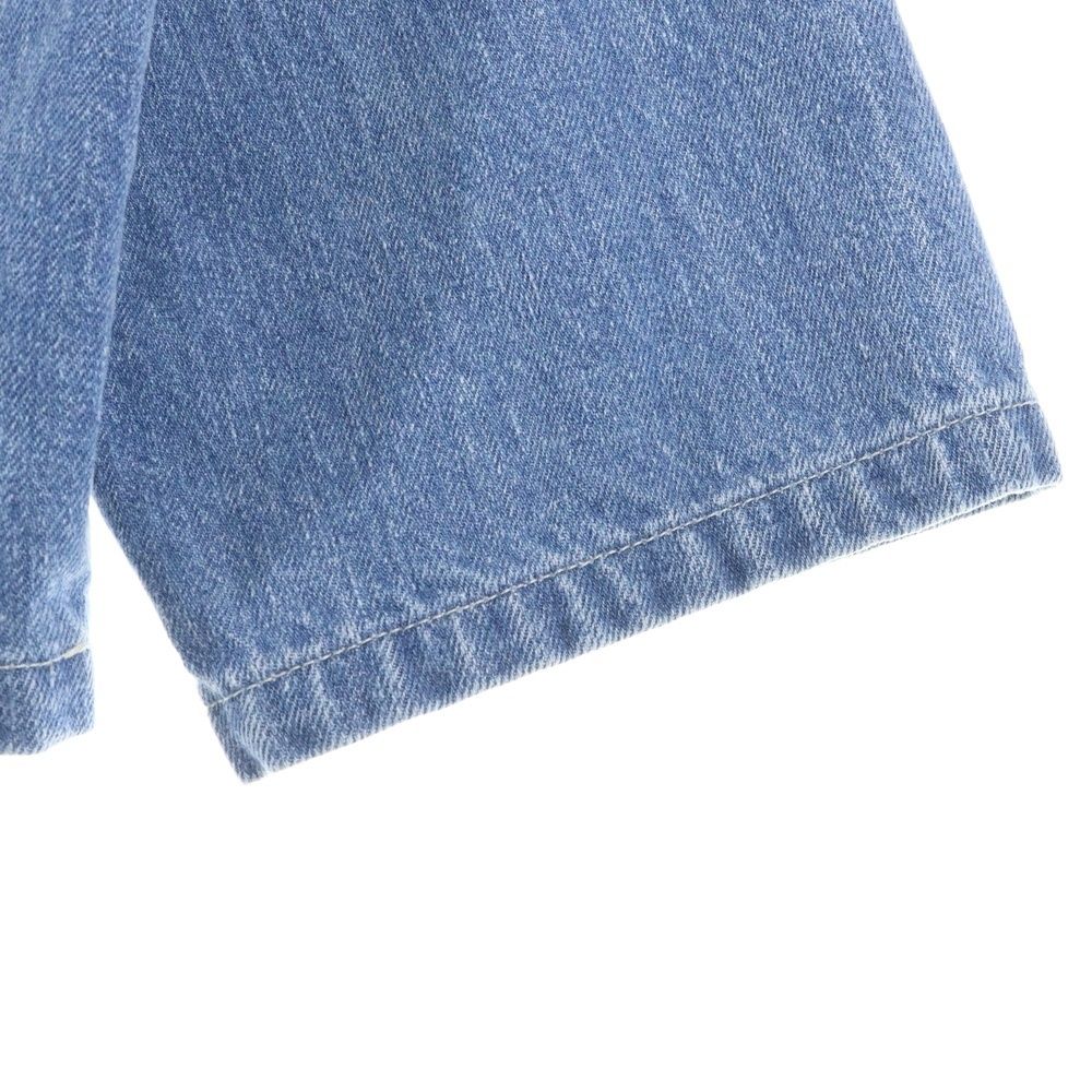 年代物の AURALEE オーラリー 24SS SELVEDGE FADED LIGHT DENIM P O SHIRT セルヴィッチ フェード加工 デニムプルオーバーシャツ スキッパーシャツ インディゴ A24SS02DE