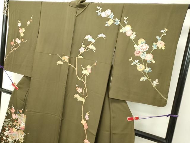 平和屋着物○訪問着 駒刺繍 地紙風景文 金彩 正絹 逸品 DAAT1011tw  