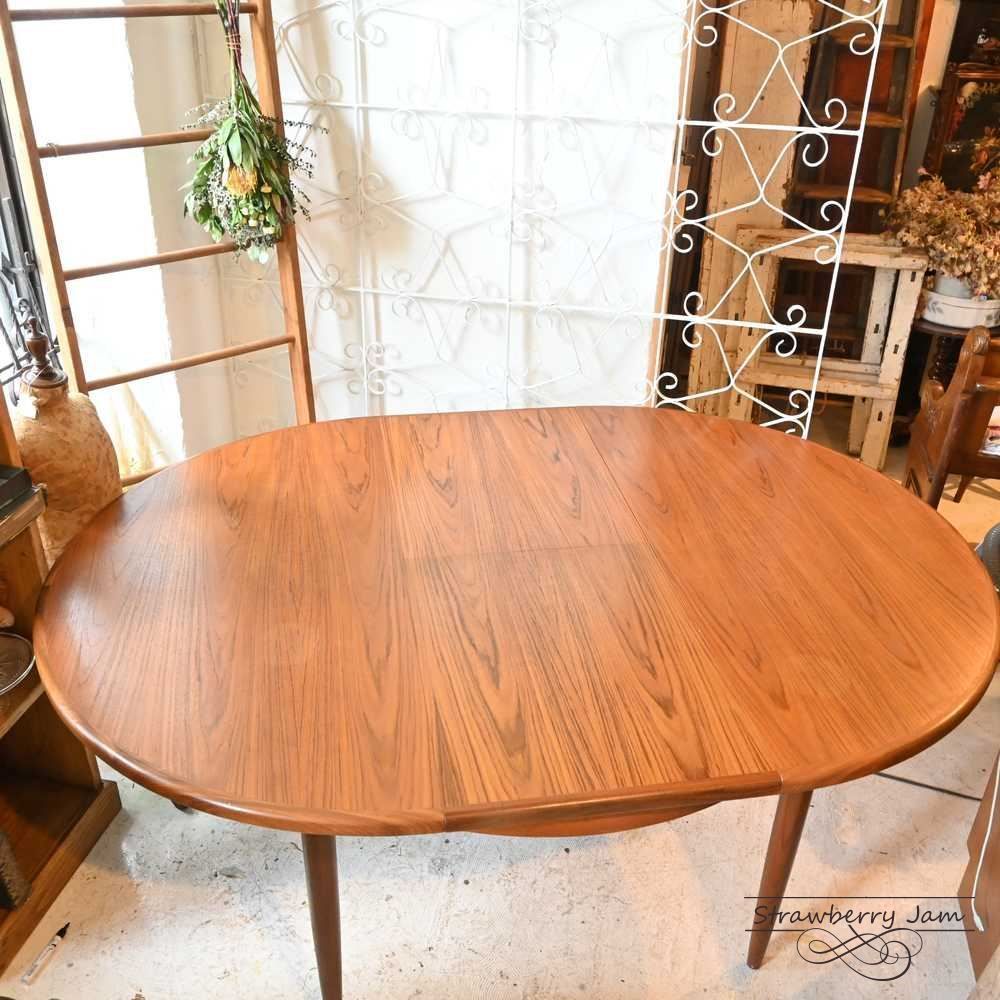 G-PLAN直径122センチ伸長式ダイニングテーブル サイズが変えられる伸張式の