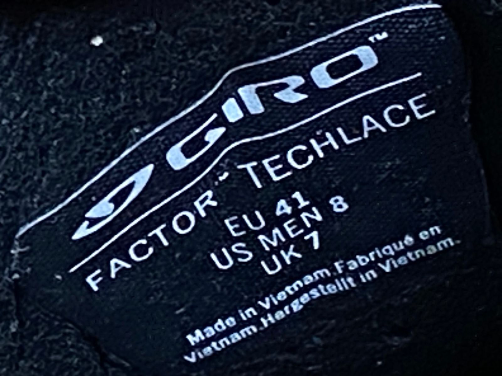 HQ066 ジロ GIRO FACTOR TECHLACE ビンディングシューズ EU41 黒 