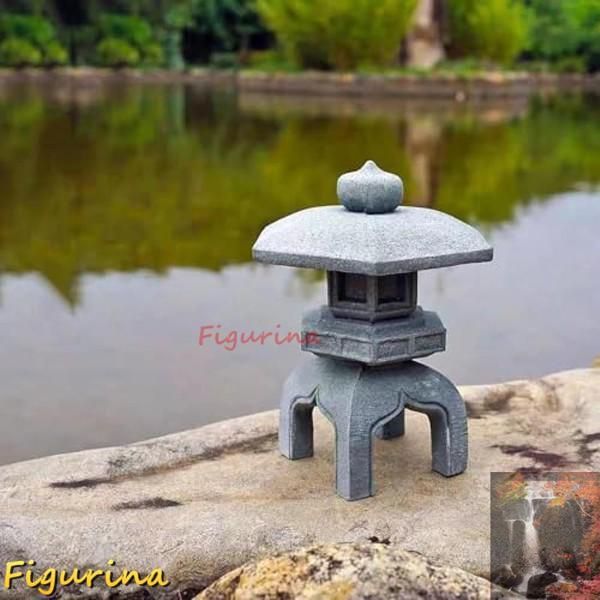 インテリア置物 春日灯篭（かすがとうろう）岡崎型雪見灯篭 六角雪見灯籠 丸雪見 燈籠