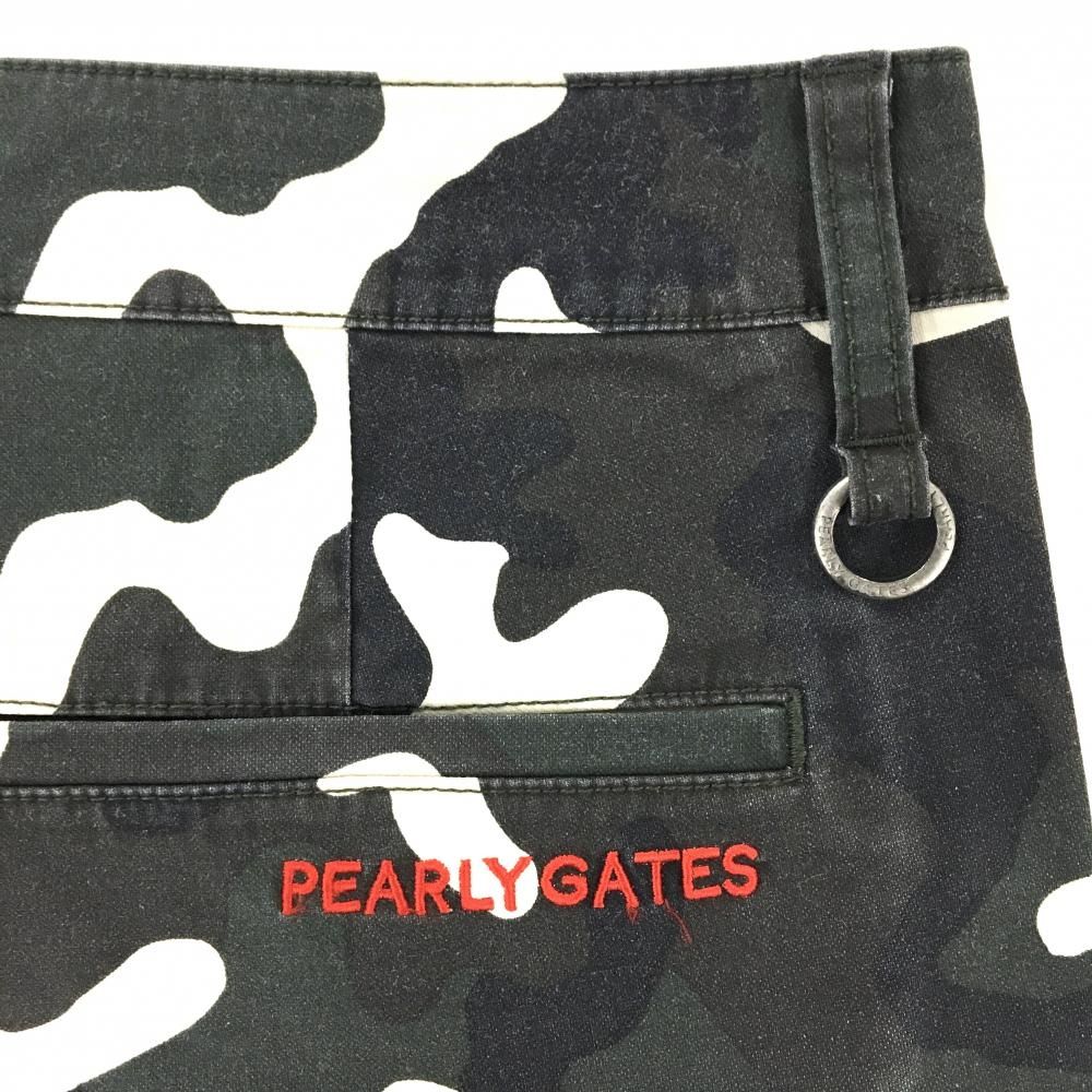 パーリーゲイツ ニコちゃん/カモフラ柄 ショートパンツ 【サイズ4（M）】 ☆SALE価格☆パーリーゲイツ ショートパンツ カーキ×白 カモフラ