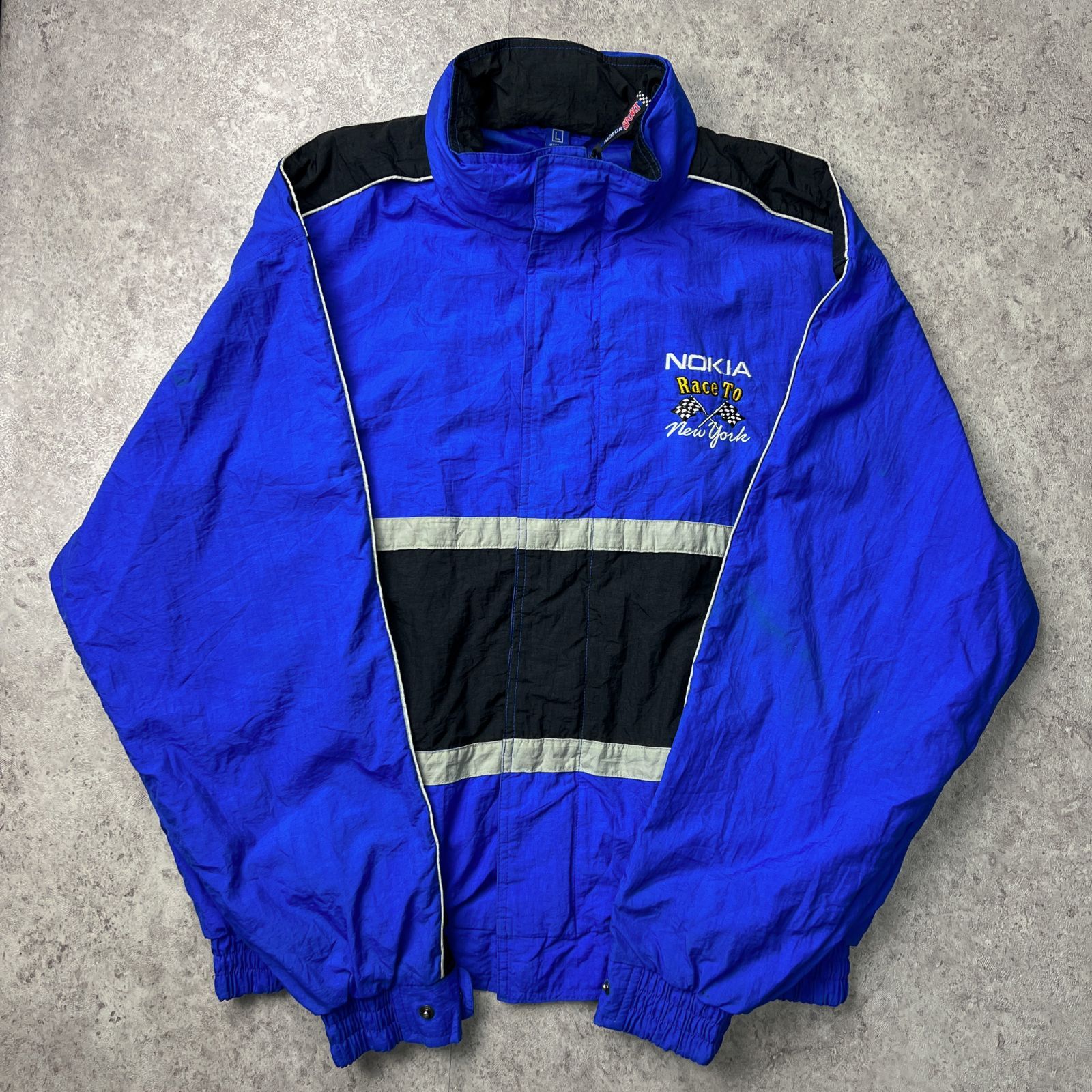 NOKIA ノキア レーシングジャケット ナイロンジャケット 企業ロゴ 企業系 90s 90年代 ビッグシルエット オーバーサイズ ボックスシルエット