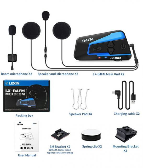 バイク 2台セット バイク用インカム 無線機 レシーバー lexin インカム