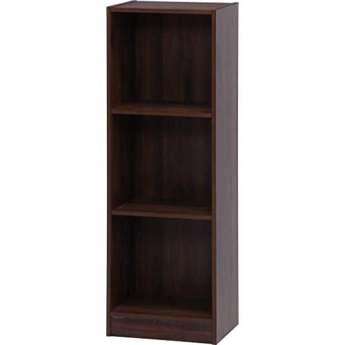 不二貿易 カラーボックス 収納ボックス 3段 幅42×奥行29×高さ120cm ミディアムブラウン 工具不要 A4サイズ対応 99702