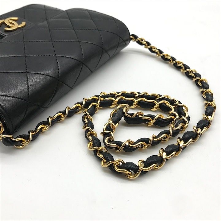 美品 CHANEL シャネル ココマーク マトラッセ レザー プッシュロック