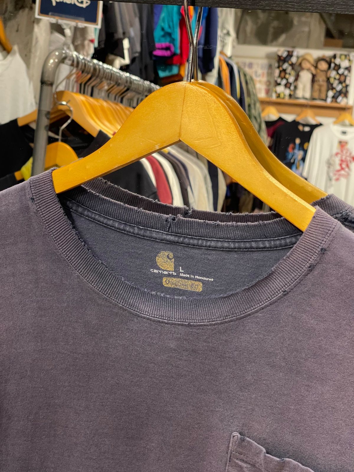 carhartt / 鬼フェード 】 ナス紺色 Tシャツ ポケT L - メルカリ