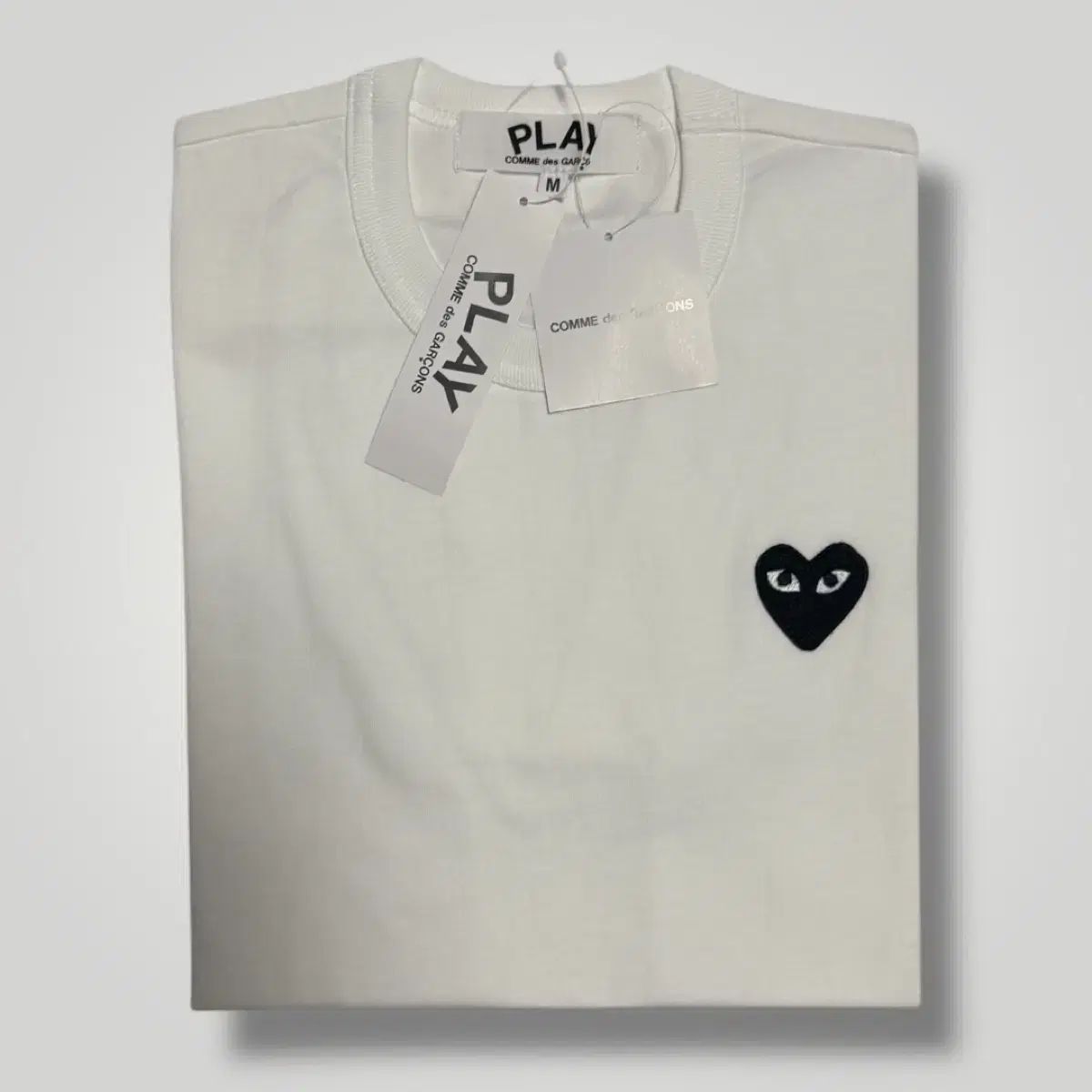 COMME des GARCONS コム デ ギャルソン ブラックワッフェン 白い 半袖Tシャツ m
