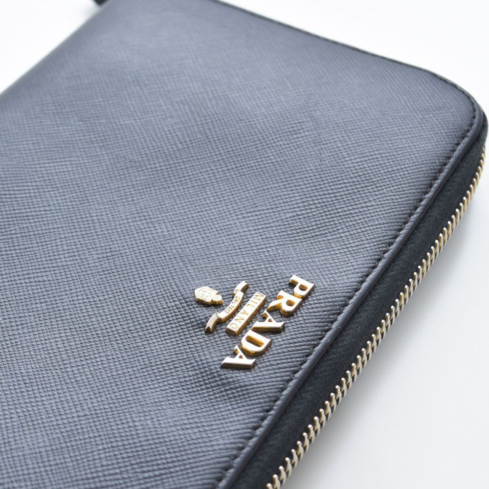 中古USED PRADA 財布 長財布 サフィアーノ ブラック 252601392