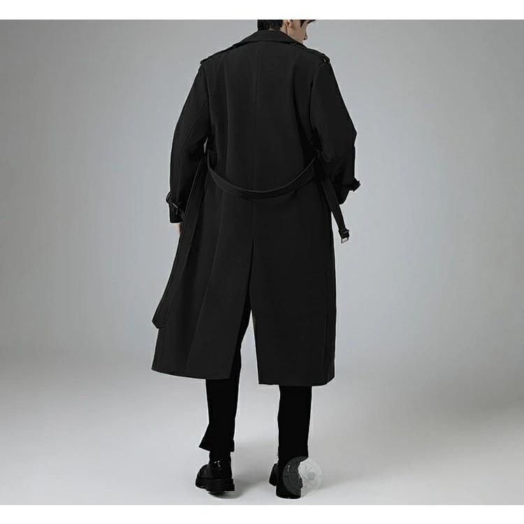 新品 トレンチコート メンズ ロングコート 紳士 ビジネス チェスターコート 無地 カジュアル 冬 グレーXL YJSO] トレンチコート メンズ ロングコート ジャケット 紳士服 ボタン