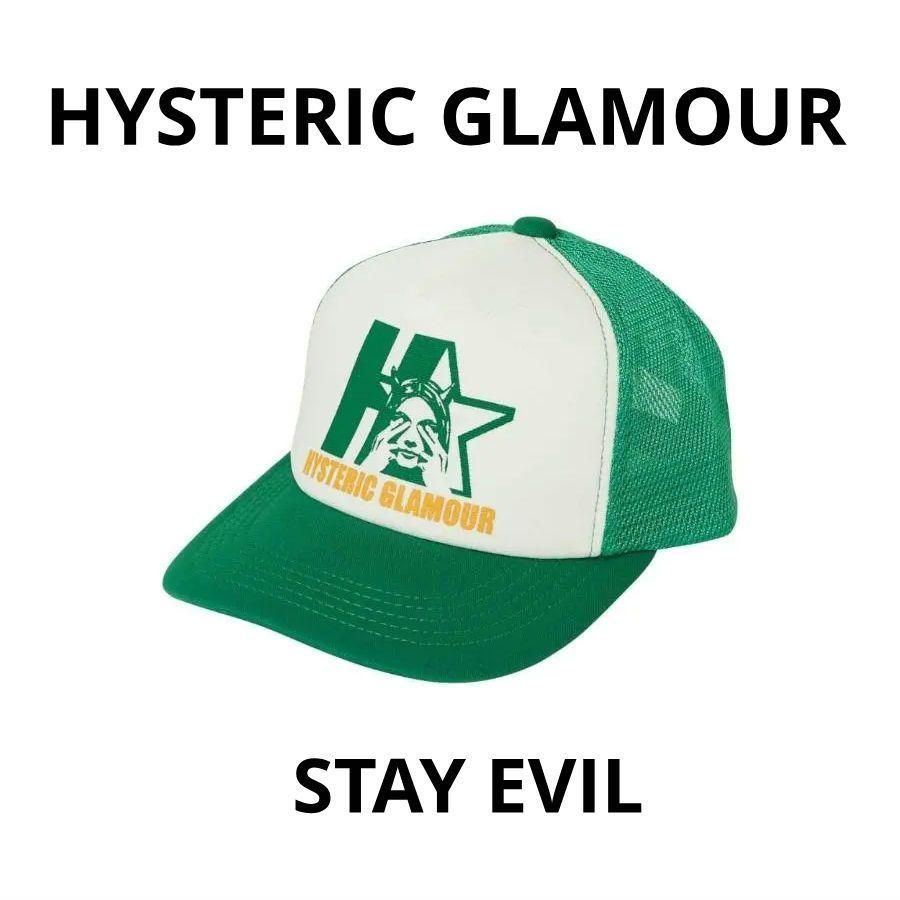 ヒステリックグラマー HYSTERIC GLAMOUR STAR EVIL メッシュキャップ グリーン