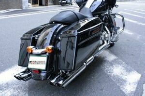 MOTOR STAGE スリップオンマフラー ブラス4スラッシュ 1995〜16年ツーリング|クローム