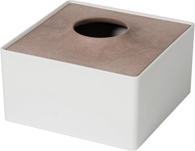 【限定SALE，大人気】 104lab. 国産 杉 使用 ティッシュ ケース ホルダー ハーフサイズ 日本製 詰め替え簡単 おしゃれ かわいい モダン ティッシュボックス ティッシュホルダー 箱ティッシュ ソフト 杉皮入り ピンク 応募券