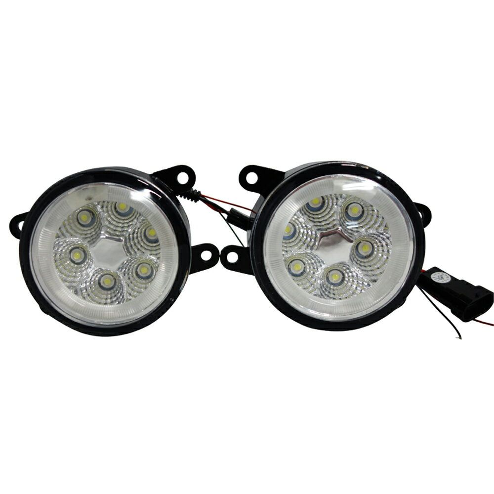 【LEDイカリング/ホワイト】 GP5 フィットハイブリッド(FIT3) [H25.9- ] 爆光36W フォグランプ 純正交換 左右セット