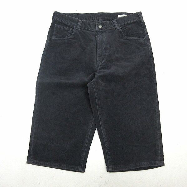 kパパス/Papas 細畝コーデュロイ 膝下 ハーフパンツ/ストレッチ【33】濃灰色/MENS205【中古】