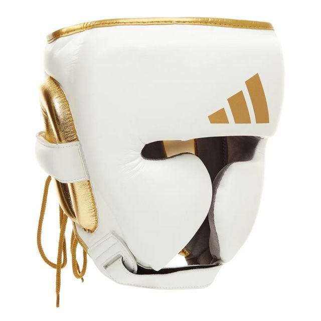 Adidas ヘッドギア ホワイト/ゴールド 種類17:ホワイト×ゴールド/Large 【新品】 ヘッドガード adidas