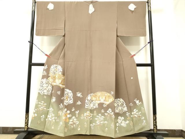 平和屋着物■豪華色留袖　貝桶吉祥花文　金糸　やまと誂製　逸品　未使用　BAAI3445pk 平和屋着物□豪華色留袖 駒刺繍 橘 金銀彩 正絹 逸品 CAAU3604xi