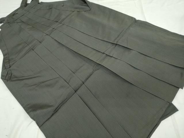 平和屋着物●男性 馬乗り袴 縞 正絹 DAAW5291ud