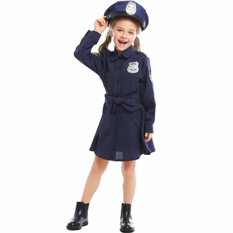 ハロウィン ポリス 仮装 子供 婦人警官 お巡りさん 警察 コスプレ セット 警察服 制服 キッズ コスチューム 女の子 演劇 イベント パーティー 演出服