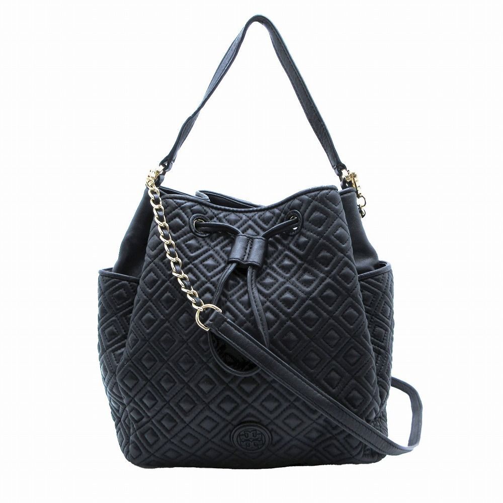 Tory Burch キルティング　バッグチャーム　 ネイビー 極美品 TORY BURCH トリーバーチ ELEANOR DIAMOND QUILT