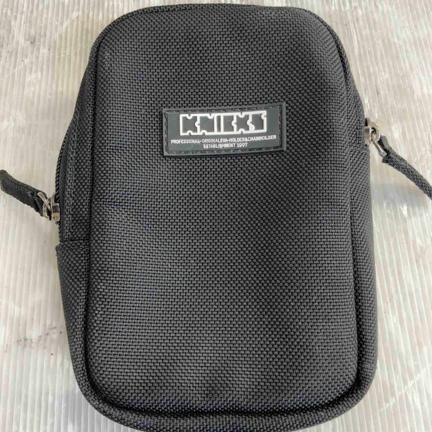 ニックス2ポケット2x4工法用釘袋(ブラック)スエード生地 KCA-7501 KCA