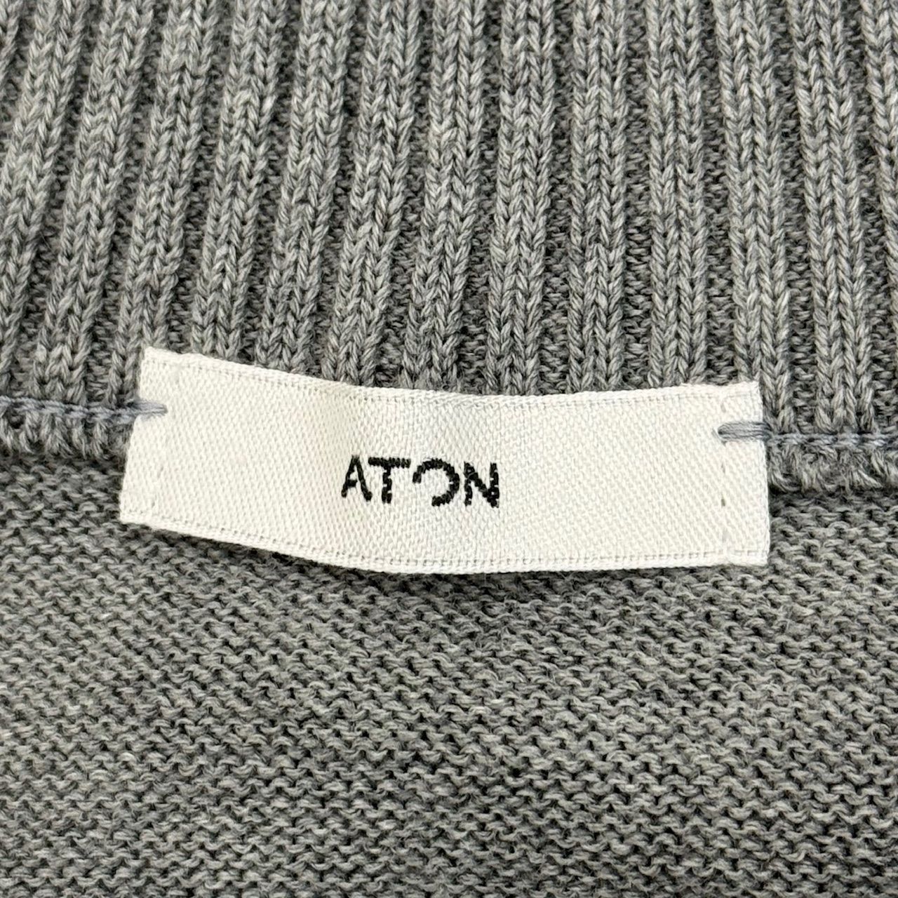 参考上代75900円 未使用品 ATON WOOL WASHI DRIVERS KNIT ウール和紙 