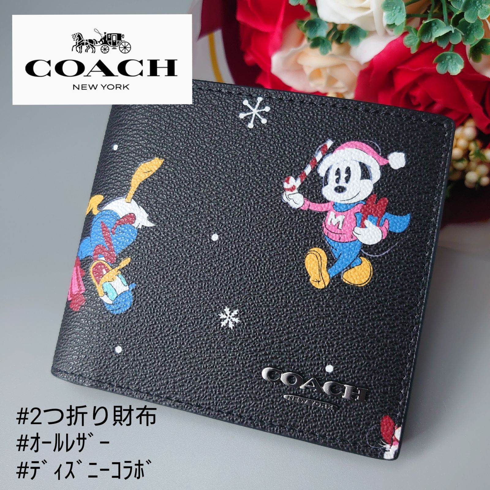 DISNEY X COACH】ディズニー×コーチ コイン ウォレット ホリデイ