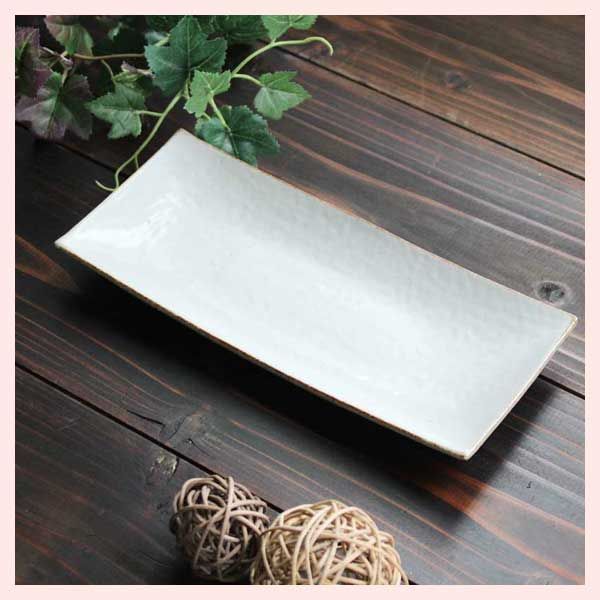 3Pセット）瀬戸焼 白化粧 長角皿 ※陶器,定番,ギフト,シリーズ,高級感