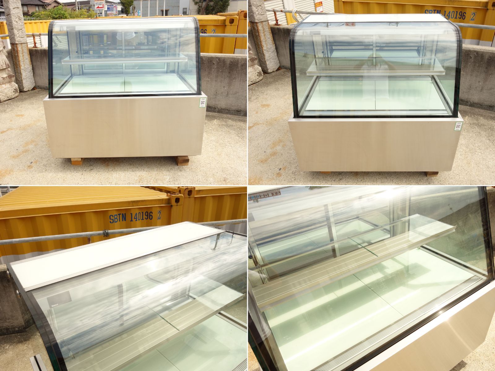 中古】K▽ダイワ 業務用 ショーケース 冷蔵 陳列 対面 ガラス 三相200V