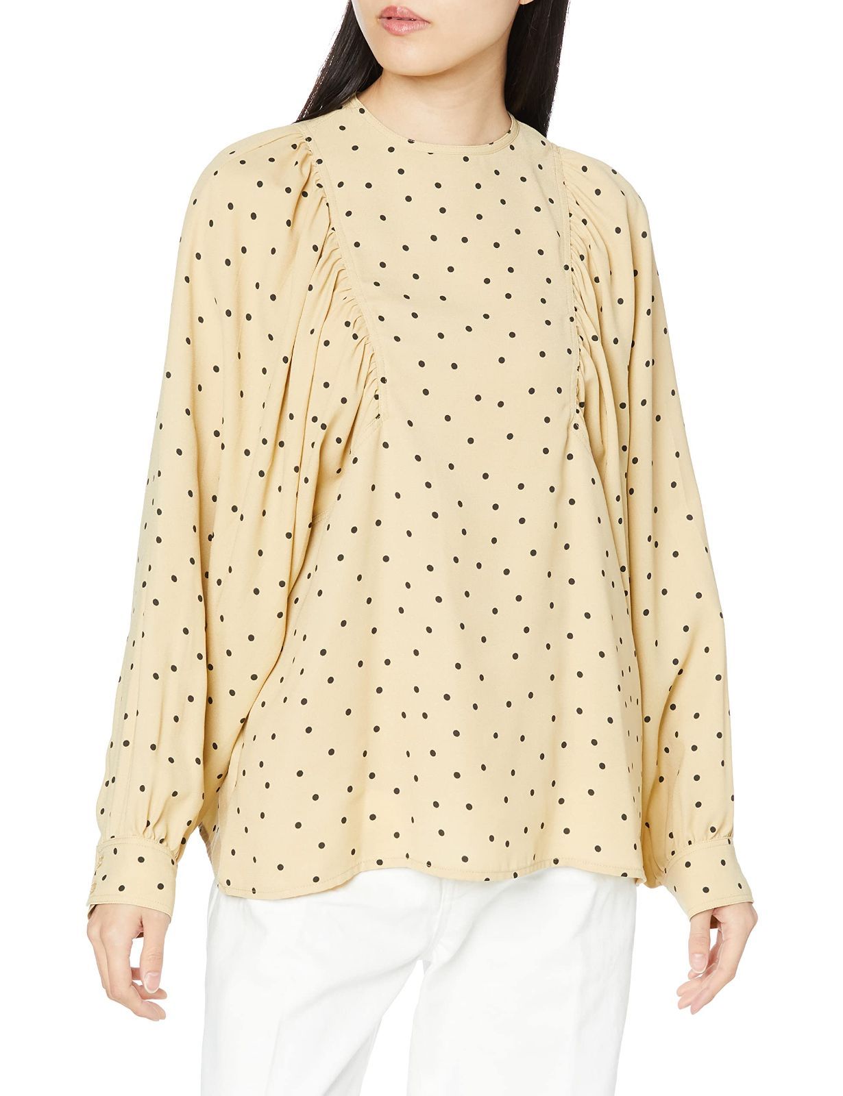 Size 0_Color イエロー ミラオーウェン 変形AHボリュームスリーブドットブラウス 09WFT231203 レディース YEL 0