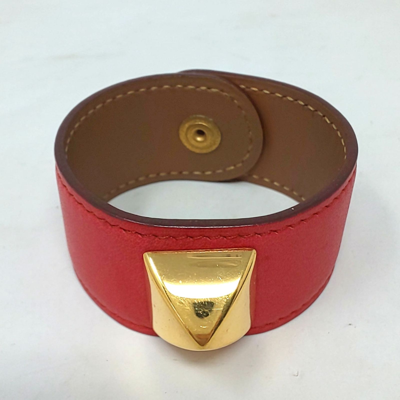 1040A-04 HERMES エルメス メドール レザーブレスレット
