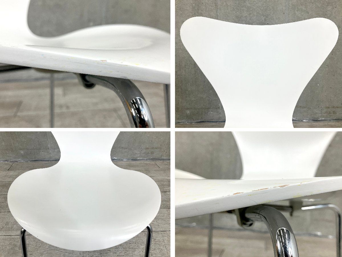 フリッツハンセン　セブンチェア　ホワイト　ヤコブセン Fritz Hansen | 3107 セブンチェア Colored Ash ホワイト