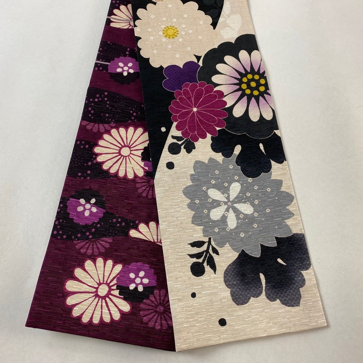 半幅帯 美品 名品 菊 黒 正絹 【中古】 - メルカリ 