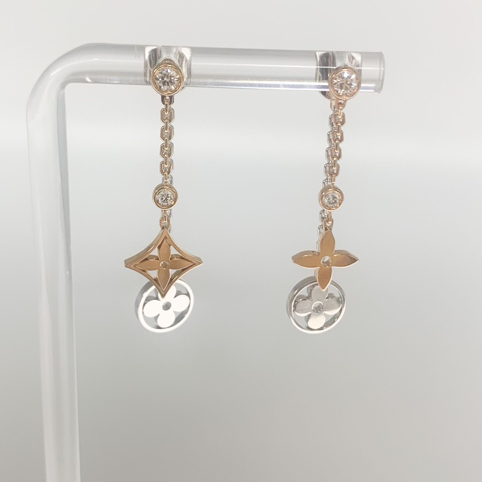 ルイヴィトン ピアス モノグラム・イディール(イエローゴールド)両耳