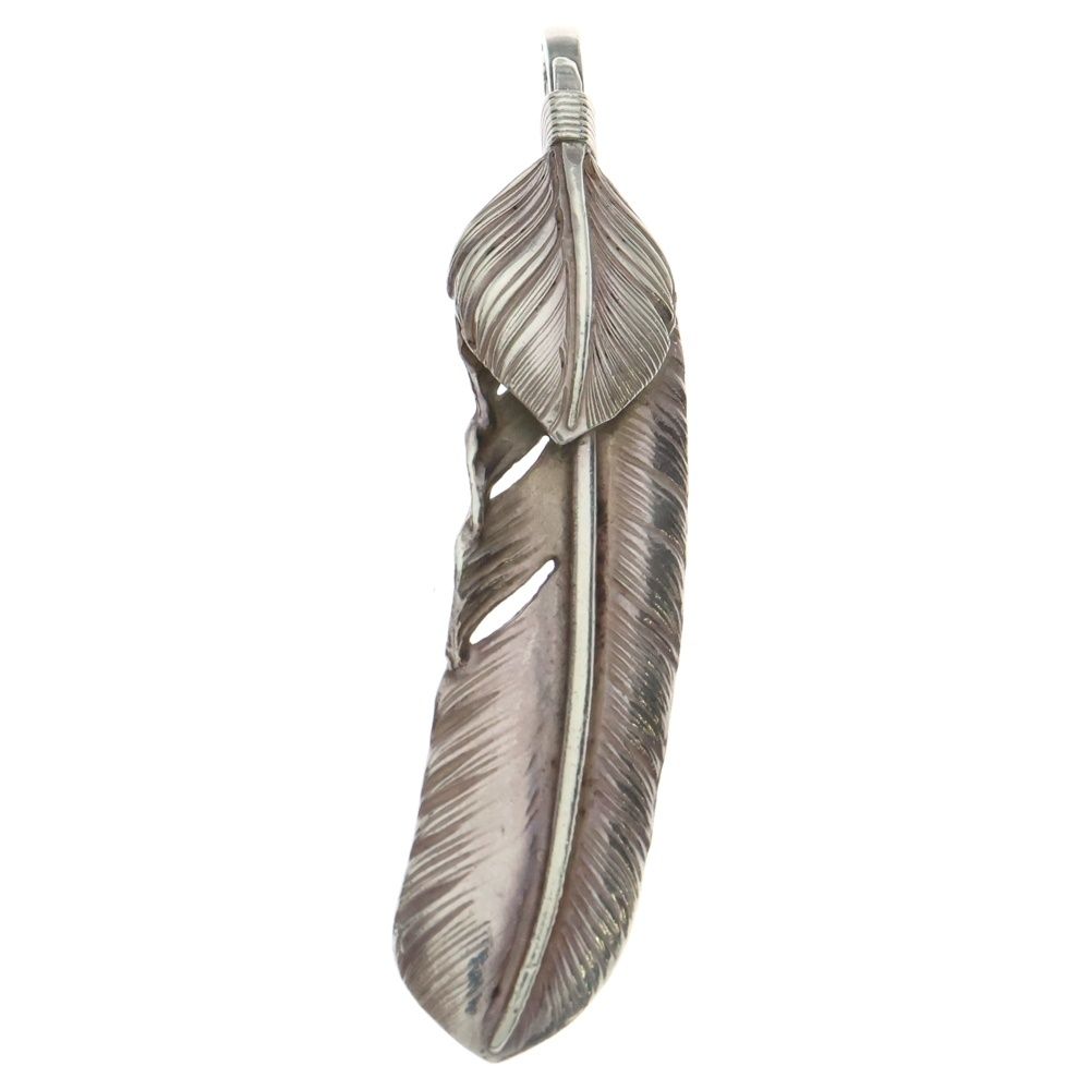 goro s ゴローズ 上銀特大フェザー 右向き ペンダントトップ シルバー