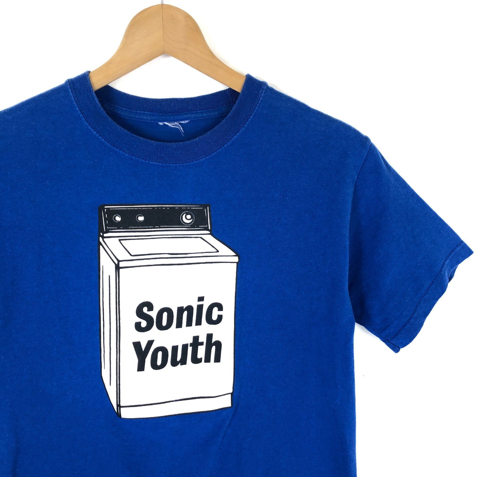 ソニックユース バンド Tシャツ Washing Machine 青 S 古着 n037702 