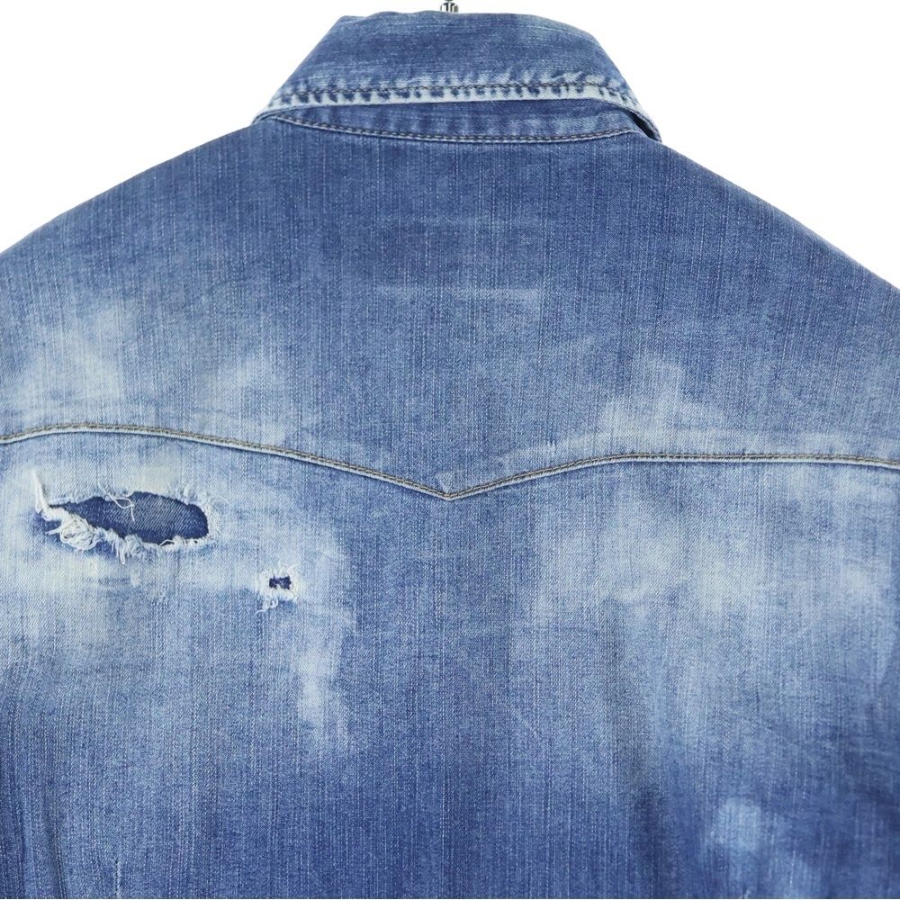 長袖デニムウェスタンシャツ インディゴ