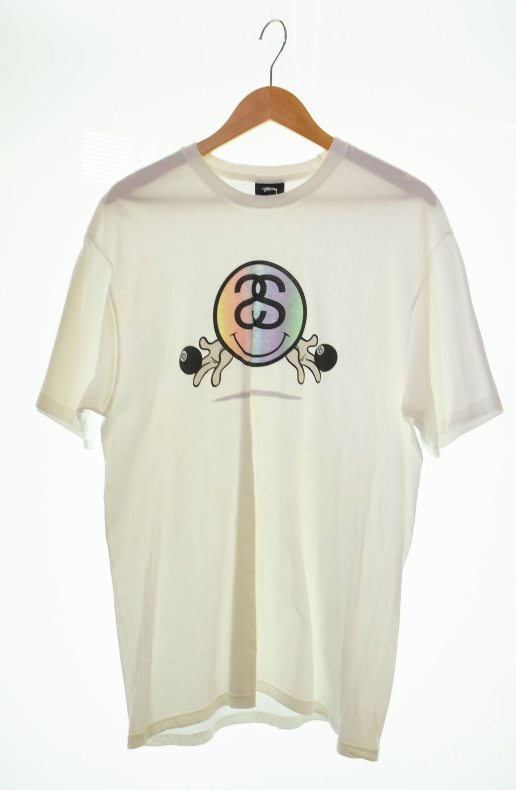 ステューシー  STUSSY ロゴ プリント 半袖Tシャツ 白 Tシャツ プリント ホワイト Lサイズ 103MT-552