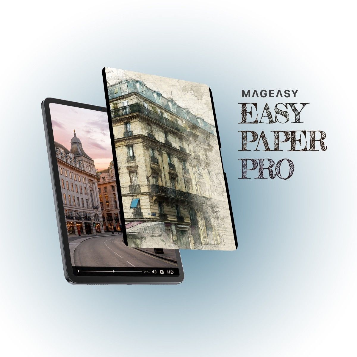 iPad Air 11インチ M2 フィルム ペーパーライク マグネット 着脱式 紙質 保護フィルム アイパッドエアー 11 2024 第6世代 対応 MagEasy EasyPaper Pro