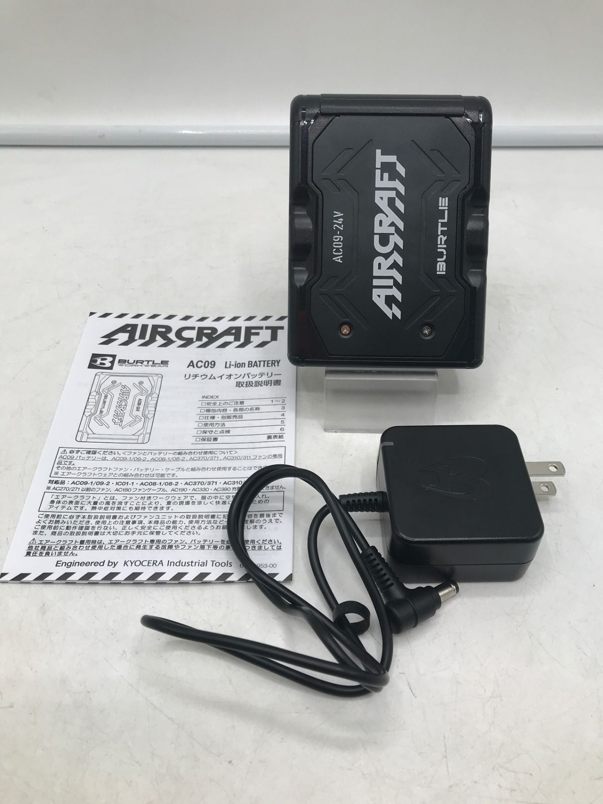 品 BURTLE バートル 24 Vリチウムイオンバッテリー モデル AC 09 78 マットブラック エコツー M 02