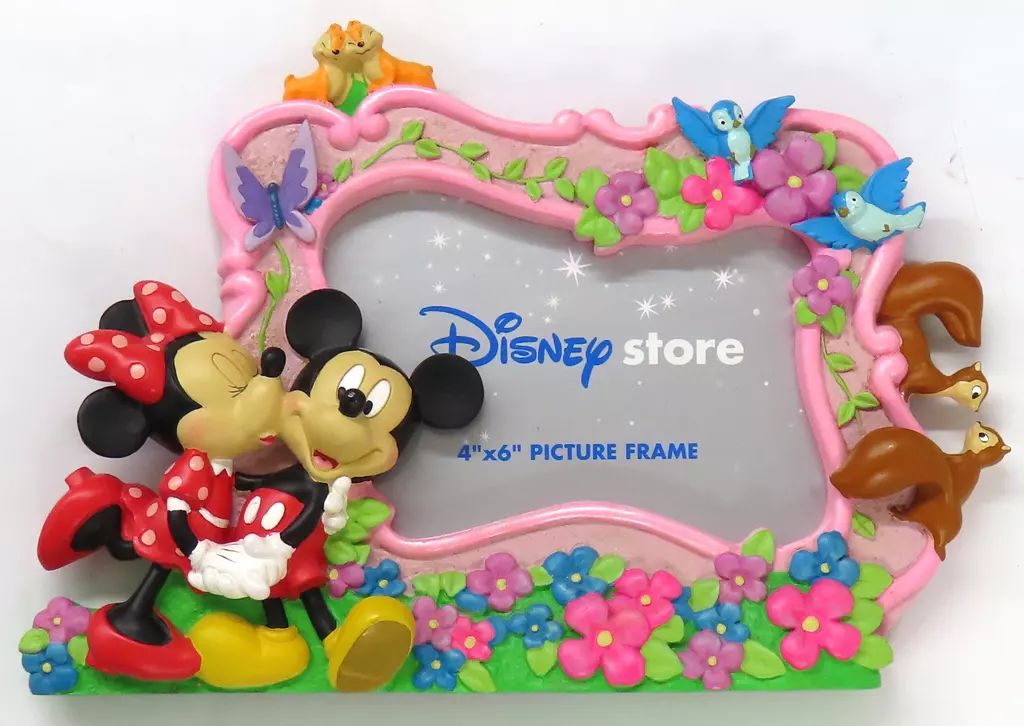 中古】フォトフレーム・アルバム ミッキーマウス＆ミニーマウス(ピンク